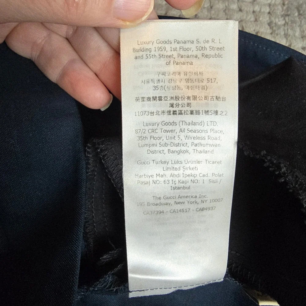 Gucci Uniform Staff Pants Men's 46 Blue Lana Wool Mohair Flawed As Is Trousers
